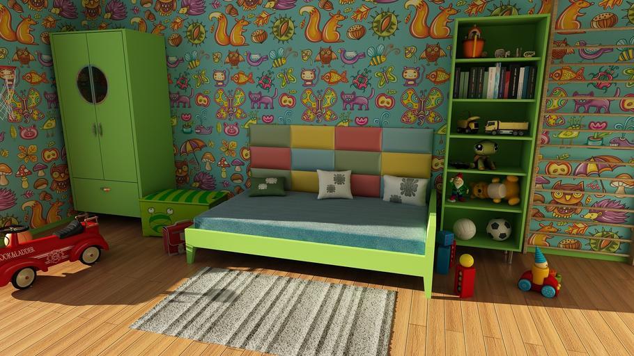 Dětský pokojíček v zelených barvách